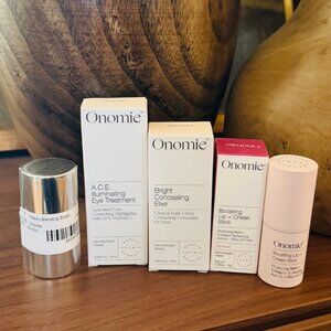 Onomie Boosting Lip + Cheek Stick & Cheeky Blending Brush LOT Collagen Hydrating